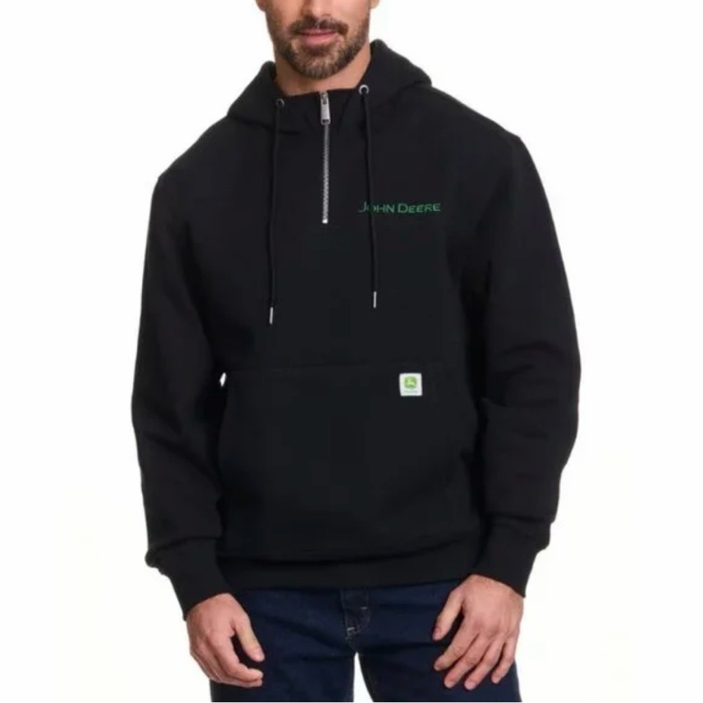 John Deere Black Pullover Hoodie